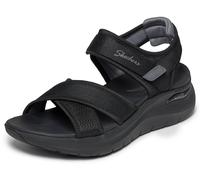 Sandale SKECHERS "ARCH FIT 2.0 SANDAL", Damen, Gr. 36, schwarz (schwarz, grau), Textil, kontrastfarbene Details, Schuhe Sandale, Freizeitschuh, Trekkingschuh mit Arch Fit (54753743-36) schwarz, grau
