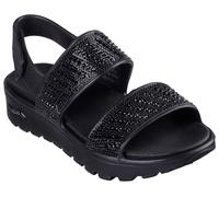 Skechers Women's Foamies Arch Fit Footsteps With Rhinestone Athletic Sandals, Schwarz, 41 EU