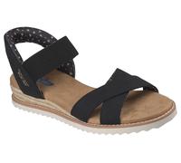 Sandale SKECHERS "DESERT KISS-GOLDEN LILY", Damen, Gr. 39, schwarz, Textil, Basic, Schuhe Sandale, Sommerschuh, Urlaubsschuh, Sandalette mit Memory Foam (40438302-39) schwarz
