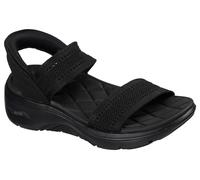 Sandale SKECHERS "GO WALK ARCH FIT 2.0 SANDAL", Herren, Gr. 37, schwarz unifarben, Textil, Schuhe Sandale, Sommerschuh, Keilsandalette, Urlaubsschuh mit sportiver Sohle (22919932-37) schwarz unifarben