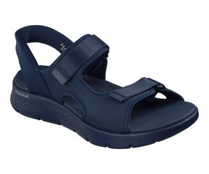 Sandale SKECHERS "GO WALK FLEX SANDAL-EASY ENTRY", Herren, Gr. 40, navy, Textil, unifarben mit Farbeinsatz, Schuhe Sandale, Sommerschuh, Sandalette, Slip-In mit atmungsaktiver Goga Mat Sohle (70718709