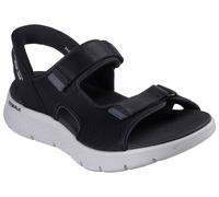 Sandale SKECHERS "GO WALK FLEX SANDAL-EASY ENTRY", Herren, Gr. 42, schwarz (schwarz, grau), Textil, Schuhe Sandale, Sommerschuh, Sandalette, Slip-In mit atmungsaktiver Goga Mat Sohle (60022504-42)