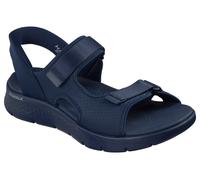 Sandale SKECHERS "GO WALK FLEX SANDAL-EASY ENTRY", Herren, Gr. 42, Textil, navy, unifarben mit Farbeinsatz, Schuhe Sandale, Sommerschuh, Sandalette, Slip-In mit atmungsaktiver Goga Mat Sohle (70718709
