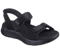 Sandale SKECHERS "GO WALK FLEX SANDAL-EASY ENTRY", Herren, Gr. 43, schwarz, Textil, Schuhe Sandale, Sommerschuh, Sandalette, Slip-In mit atmungsaktiver Goga Mat Sohle (53049242-43)