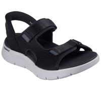 Sandale SKECHERS "GO WALK FLEX SANDAL-EASY ENTRY", Herren, Gr. 46, schwarz (schwarz, grau), Textil, Schuhe Sandale, Sommerschuh, Sandalette, Slip-In mit atmungsaktiver Goga Mat Sohle (60022504-46)