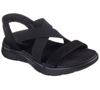 Sandale SKECHERS "GO WALK FLEX SANDAL-GLIMMER UP", Herren, Gr. 40, schwarz unifarben, Textil, Glitzer, Schuhe Sandale, Sommerschuh, Schlupfschuh mit Goga Mat Foatbed (78547247-40) schwarz unifarben