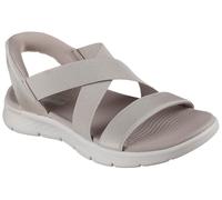 Sandale SKECHERS "GO WALK FLEX SANDAL-GLIMMER UP", Herren, Gr. 41, taupe, Textil, Glitzer, Schuhe Sandale, Sommerschuh, Schlupfschuh mit Goga Mat Foatbed (59511443-41) taupe