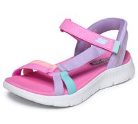 Sandale SKECHERS "GO WALK FLEX SANDAL", Mädchen, Gr. 29, bunt (multifarben), Textil, Schuhe Sandale, Sommerschuh mit Klettverschluss, Größenschablone zum Download (37988835-29) multifarben