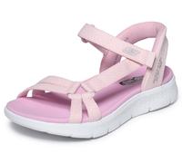 Sandale SKECHERS "GO WALK FLEX SANDAL", Mädchen, Gr. 29, rosa (hellrosa, kombiniert), Textil, Schuhe Sandale, Sommerschuh mit Klettverschluss, Größenschablone zum Download (64889967-29) hellrosa, komb