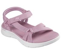 Sandale SKECHERS "GO WALK FLEX SANDAL-SUBLIME-X", Damen, Gr. 42, lila (mauve), Textil, Schuhe Sandale, Sommerschuh, Sandalette, Klettschuh, mit Goga Mat Footbed (29546640-42)