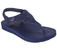Sandale SKECHERS "MEDITATION-ROCKSTAR", Damen, Gr. 41, blau (navy), Lederimitat, Schuhe Sandale, Sommerschuh, Sandalette, Riemchensandale, mit Glitzersteinen (45825516-41) navy