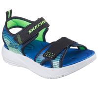 Sandale SKECHERS "MICROSPEC-SPLASH", Jungen, Gr. 30, bunt (schwarz, limette), Lederimitat, kontrastfarbene Details, Schuhe Sandale, leichte Sandale mit Klettverschluss, Größenschablone zum Download (7