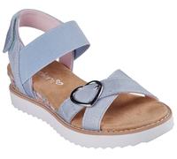 Sandale SKECHERS "MISS DESERT KISS HI", Mädchen, Gr. 33, bunt (hellblau, rosa), Textil, kontrastfarbene Details, Schuhe Sandale, Klettschuh für Mädchen, Größenschablone zum Download (53889749-33)