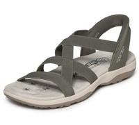 Skechers Damen Sandalen 163460 OLV Reggae Slim - Stretch Flex olive normal 41 EU