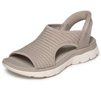 Sandale SKECHERS "SUMMITS-SWEETLY EVOLVED", Damen, Gr. 35, taupe, Textil, Strukturmuster, Schuhe Sandale, Sportsandale, Trekkingsandale mit Slip-In Funktion (84403346-35) taupe