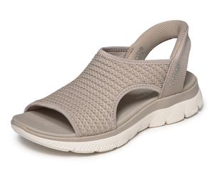 Sandale SKECHERS "SUMMITS-SWEETLY EVOLVED", Damen, Gr. 39, taupe, Textil, Strukturmuster, Schuhe Sandale, Sportsandale, Trekkingsandale mit Slip-In Funktion, Topseller (84403346-39)