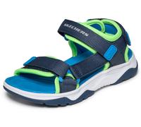 Sandale SKECHERS "TREAD SEEKER", Mädchen, Gr. 33, navy, blau, Textil, kontrastfarbene Details, Schuhe Sandale, Sommerschuh mit Klettverschluss, Größenschablone zum Download (12270139-33) navy, blau