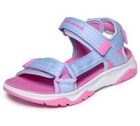 Sandale SKECHERS "TREAD SEEKER", Mädchen, Gr. 34, violett, Textil, Mesh, kontrastfarbene Details, Schuhe Sandale, Sommerschuh mit Klettverschluss, Größenschablone zum Download (13161251-34) violett