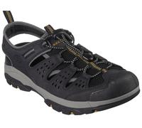 Skechers Herren Tresmen Menard-Sandalen, Schwarzes Synthetik-Mesh, 45 EU