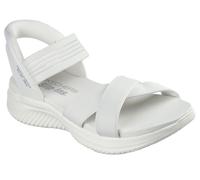 Sandale SKECHERS "ULTRA FLEX 3.0-NEVER BETTER", Damen, Gr. 37, sanftes weiß, Textil, unifarben mit Farbeinsatz, Schuhe Sandale, Freizeitschuh, Sandale mit Slip-In Funktion (68198963-37) sanftes weiß