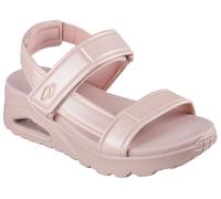 Sandale SKECHERS "UNO", Damen, Gr. 40, rosa, Lederimitat, unifarben, casual, Schuhe, in veganer Verarbeitung (46171811-40) rosa