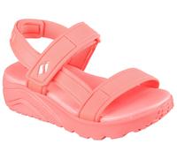 Sandale SKECHERS "UNO LITE SANDAL-SUNNY STAND", Mädchen, Gr. 33, orange (koralle), Textil, unifarben, Schuhe Sandale, Sommerschuh mit Plateausohle, Größenschablone zum Download (88738902-33) koralle