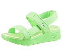 Sandale SKECHERS "UNO LITE SANDAL-SUNNY STAND", Mädchen, Gr. 36, grün (mintgrün), Textil, unifarben, Schuhe Sandale, Sommerschuh mit Plateausohle, Größenschablone zum Download (31531018-36) mintgrün