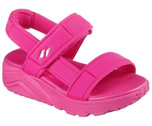 Sandale SKECHERS "UNO LITE SANDAL-SUNNY STAND", Mädchen, Gr. 37, pink, Textil, unifarben, Schuhe Sandale, Sommerschuh mit Plateausohle, Größenschablone zum Download (96177620-37)