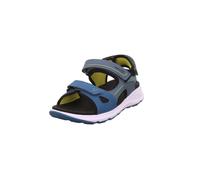 Sandale SUPERFIT "CRISS CROSS WMS: mittel", Mädchen, Gr. 33, blau, gelb, Lederimitat, Textil, Schuhe Sandale, Klettschuh, mit Fußbett, Größenschablone zum Download (14798036-33) blau, gelb