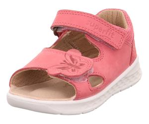 Sandale SUPERFIT "LAGOON WMS: mittel", Mädchen, Gr. 25, rosa, Nubukleder, Textil, Veloursleder, Schuhe Sandale, Sandalette mit Klett und Lederfutter, Größenschablone zum Download (53481717-25) rosa