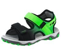 Sandale SUPERFIT "MIKE 3.0 WMS: mittel", Jungen, Gr. 31, bunt (schwarz, neongrün), Polyester, Schuhe Sandale, Outdoorsandale mit Klett, Fußballlogo, Größenschablone zum Download (17421523-31) schwarz,