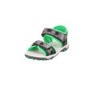 Sandale SUPERFIT "MIKE 3.0 WMS: mittel", Mädchen, Gr. 32, hellgrau, hellgrün, Textil, Schuhe Sandale, Klettschuh, in WMS: Weite mittel, Größenschablone zum Download (71794030-32) hellgrau, hellgrün