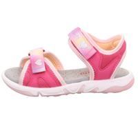 Sandale SUPERFIT "PEBBLES WMS: mittel", Mädchen, Gr. 30, pink (pink, rosa), Lederimitat, Textil, Schuhe Sandale, Sandalette mit süßem Motiv, Größenschablone zum Download (77274553-30)