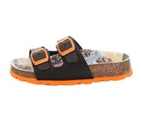 Sandale Synthetik \ FUSSBETTPA SCHWARZ/ORANGE - Gr. - 28
