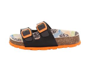 Sandale Synthetik \ FUSSBETTPA SCHWARZ/ORANGE - Gr. - 28