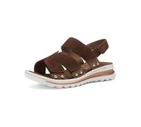 Riemchensandale ARA "Ara Sandalen Veloursleder", Damen, Gr. 37, braun, Veloursleder, Schuhe Riemchensandale (59649403-37) braun