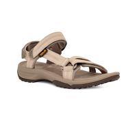 Sandale TEVA "TERRA FI LITE SUEDE WOMEN", Damen, Gr. 39, grau (feather grau), Leder, Synthetik, Schuhe Sandale, mit Klettverschluss, Gummilaufsohle, aus Premium Velour-Leder (16521364-39) feather grau