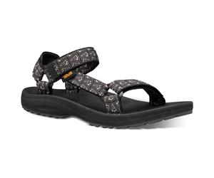 Sandale TEVA "Winsted Sandal Mens", Herren, Gr. 42, schwarz (schwarz, grau), Textil, gemustert, Schuhe Sandale, mit Klettverschluss (68497649-42) schwarz, grau