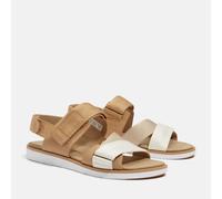 Sandale TIMBERLAND "ADLEY SHORE BACKSTRAP SANDAL", Damen, Gr. 39,5, beige (md beige sue), Leder, Synthetik, Schuhe Sandale (66809501-39,5) md beige sue