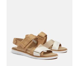 Sandale TIMBERLAND "ADLEY SHORE BACKSTRAP SANDAL", Damen, Gr. 39, beige (md beige sue), Leder, Synthetik, Schuhe Sandale (66809501-39) md beige sue