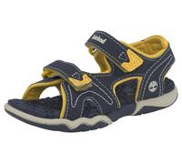 Sandale TIMBERLAND "ADVENTURE SEEKER - BACKSTRAP SANDAL", Mädchen, Gr. 29, blau (navy, gelb), Textil, Schuhe Sandale, mit Klettverschluss (64267237-29) navy, gelb