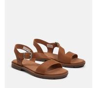 Sandale TIMBERLAND "CALISTA BAY BACKSTRAP SANDAL", Damen, Gr. 40, grau (rst full gra), Leder, Schuhe Sandale, aus Leder (76497526-40) rst full gra