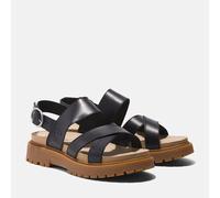 Timberland Clairemont Way Cross Strap Sandalen EU 41 1/2 Black Full Grain