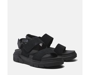 Sandale TIMBERLAND "GREYFIELD SANDAL BACKSTRAP SANDAL", Damen, Gr. 41 (9,5), schwarz (blk suede), Leder, Schuhe Sandale (16569551-41) blk suede