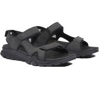 Sandale TIMBERLAND "Lincoln Peak 2 STRAP SANDAL", Herren, Gr. 41,5, schwarz, Leder, Schuhe Sandale, mit Klettverschluss (42894667-41,5) schwarz