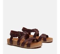 Sandale TIMBERLAND "MALIBU WAVES BACKSTRAP SANDAL", Damen, Gr. 37, bur f grain, Leder, Schuhe Sandale, aus Leder (48108646-37) bur f grain