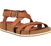 Sandale TIMBERLAND "MALIBU WAVES BACKSTRAP SANDAL", Damen, Gr. 38, rot (rotbraun), Leder, Schuhe Sandale, aus Leder (66800524-38) rotbraun