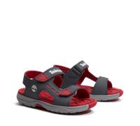 Sandale TIMBERLAND "MOSS JUMP BACKSTRAP SANDAL", Mädchen, Gr. 28, dunkelgrau, Leder, Schuhe Sandale, aus Leder (13645555-28) dunkelgrau