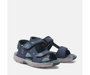 Sandale TIMBERLAND "MOSS JUMP BACKSTRAP SANDAL", Mädchen, Gr. 34, dunkelblau, Leder, Schuhe Sandale, aus Leder (16474212-34) dunkelblau