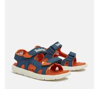 Sandale TIMBERLAND "PERKINS ROW BACKSTRAP SANDAL", Kinder, Gr. 33, blau (navy), Synthetik, Schuhe Sandale, mit Klettverschluß (16965631-33) navy